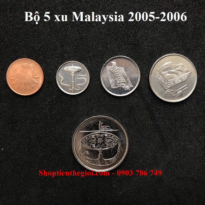 Bộ 5 xu Malaysia 2005-2006  -  SP005169  